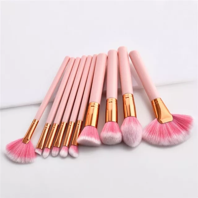 10pcs Makeup Foundation Cosmetic Brushes Set Blush Powder Eyeshadow Tools NEW