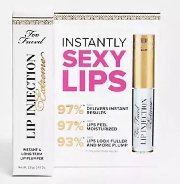 Too Faced Lip Injection Extreme Plumping Lip Plumper Clear Travel Size 2.8g BNIB