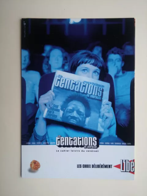 LES TENTATIONS DE LIBERATION journal pub advert carte postale postcard