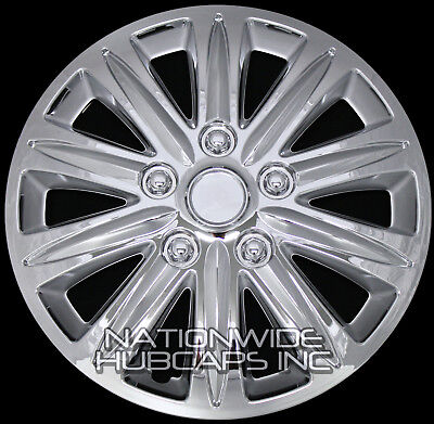 15" Set of 4 Chrome Wheel Covers Snap On Full Hub Caps fit R15 Tire & Steel Rim