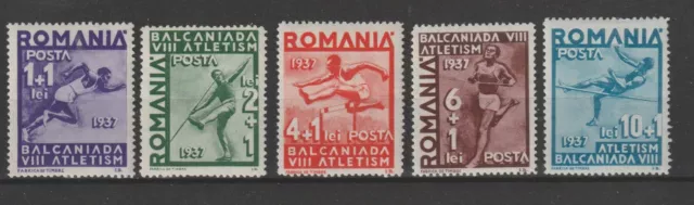 1937 Rumänien Leichtathletik 4 Werte Mlh MF93958