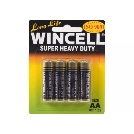 Wincell Super Heavy Duty AA 4 Pack Battery Coppertop Alkaline Batteries AU Stock
