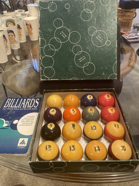 SUPER CRYSTALATE BILLIARD POOL BALLS Made in England $22.00