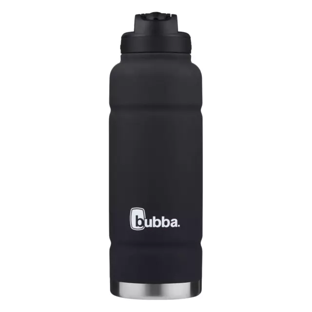 Bubba Trailblazer Stainless Steel Water Bottle Straw Lid Rubberized Black Licori
