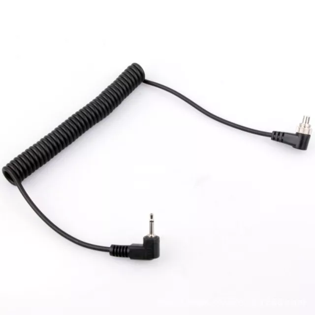 1x 2.5mm To Male Flash PC Sync Cable Camera Flash Trigger Cord 30-100cm for DSLR