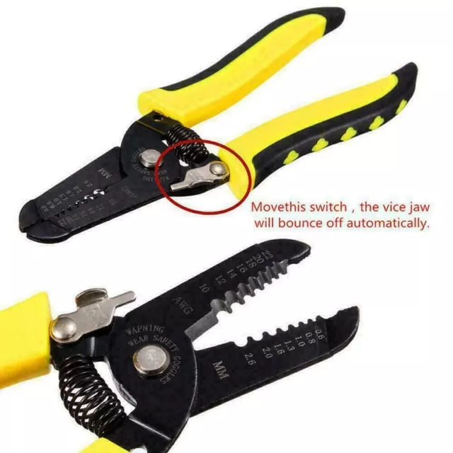 Automatic Cable Wire Stripper Crimper Crimping Tool Plier Cutter New Adjustable 2