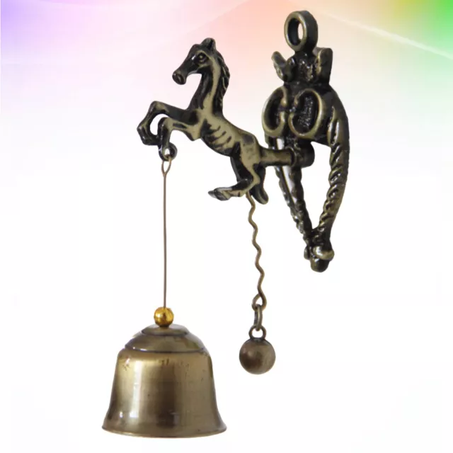 medieval rustic door bell Horse Animal Wind Chime Outdoor Hanging Decor Vintage