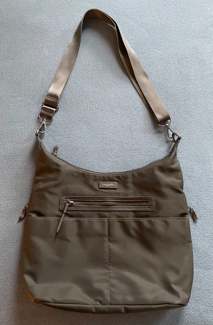 Baggallini Samantha Crossbody Hobo Bag Charcoal Gray