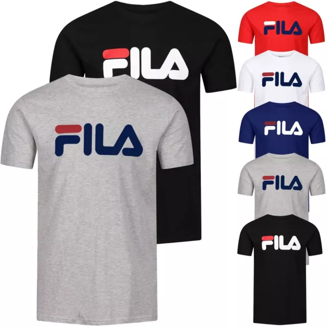 New Mens FILA T-Shirt Short Sleeve Shirt Crew Neck Casual Top Tee Size S-XXL