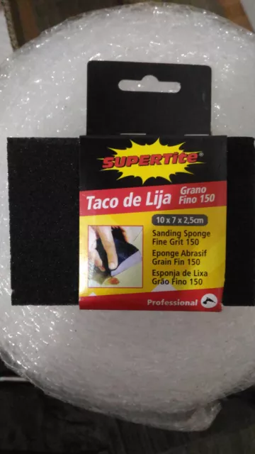 Taco de lija fino nº 150 para pintor pared y carpintero madera superficies