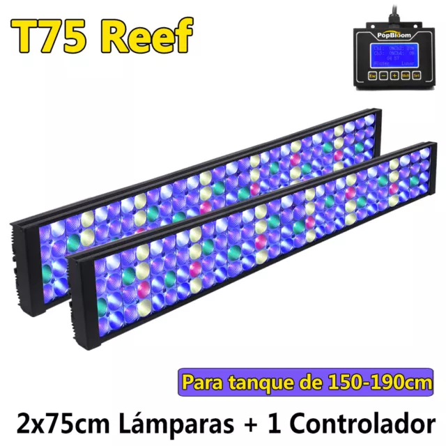 PopBloom luz acuario marino pantalla leds acuario marino reef luces para peceras