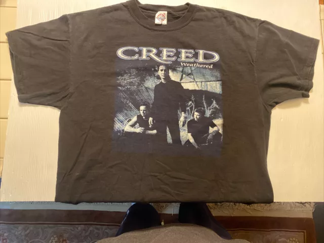 Vintage  CREED THE WEATHERED TOUR 2002 T-SHIRT SIZE-XL