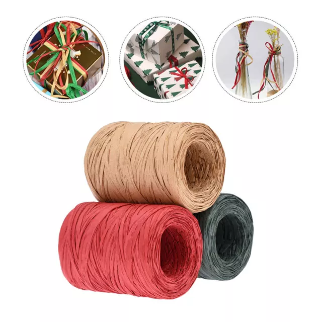 3 rollen von Satin Band Grün Band DIY Carft Band Stroh Band Red Band