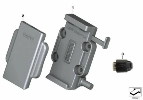 Genuine OE BMW Navigator IV V Mount Cradle Holder Cover R 1200 GS 77527726412