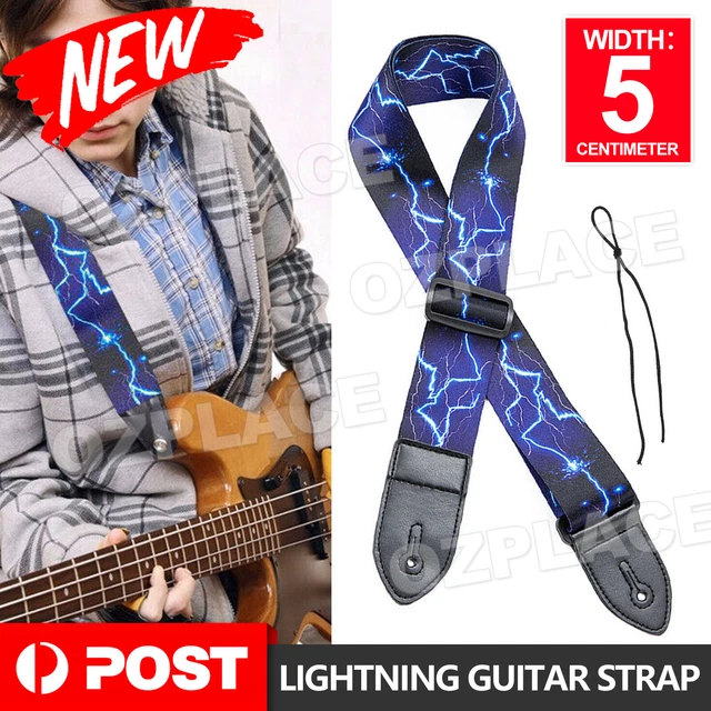 Guitar Strap Embroider Replacement Adjustable Nylon Belt Acoustic Electric Bass