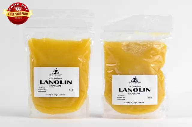 Lanolin Usp Grade Wasserfrei Ultra Raffiniert 100 % Reine Haut Lippe Feuchtigkeitsspendend 2 Lb 3