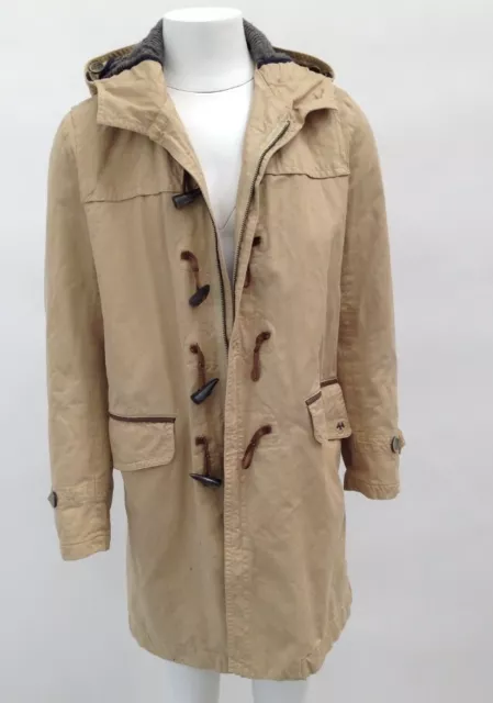 THOMAS BURBERRY MENS Hooded Coat Uk XXL Toggles And Zip Good Used Cream Pockets EUR 63 65 PicClick FR