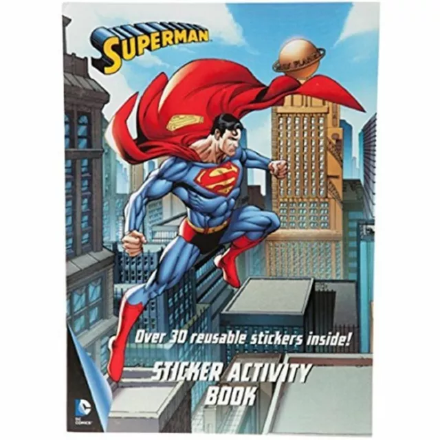 6 X Superman Sticker Activity Book's DC Comics Superheld Partytüte Geschenke