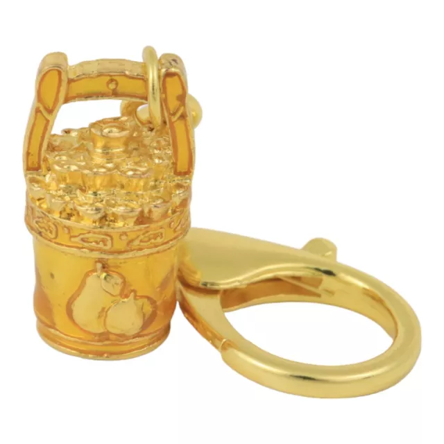 2024 Feng Shui Buckets of Gold & Good Fortune Amulet Keychain - Yellow