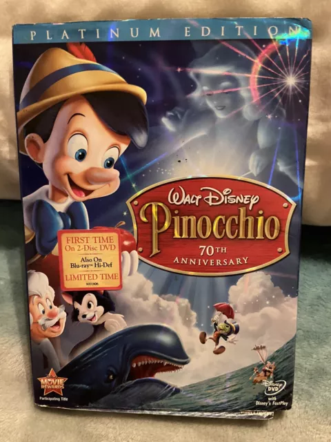 Pinocchio (DVD, 2009, 2-Disc 70th Anniversary Platinum Edition) Disney