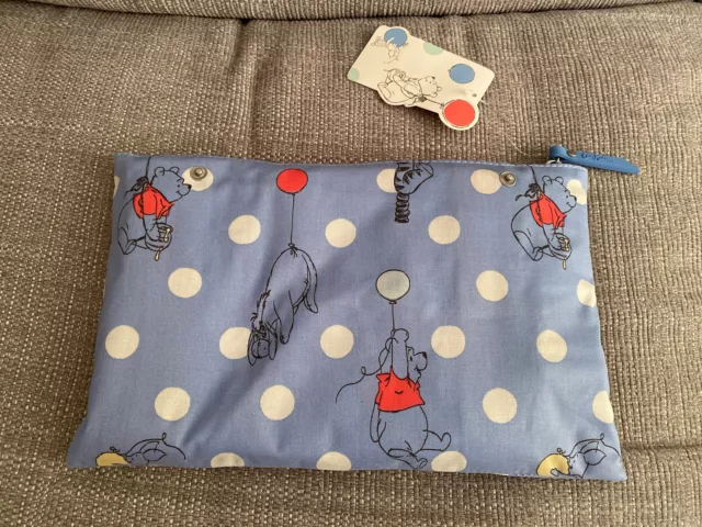 Cath Kidston X Disney Winnie the Pooh Foldaway Overnight Bag - Blue Button Spot