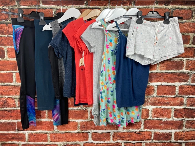 PACCHETTO RAGAZZE ETÀ 6-7 H&M NEXT GAP ecc PAILLETTES SPORT ESTIVI LETTI TUTA