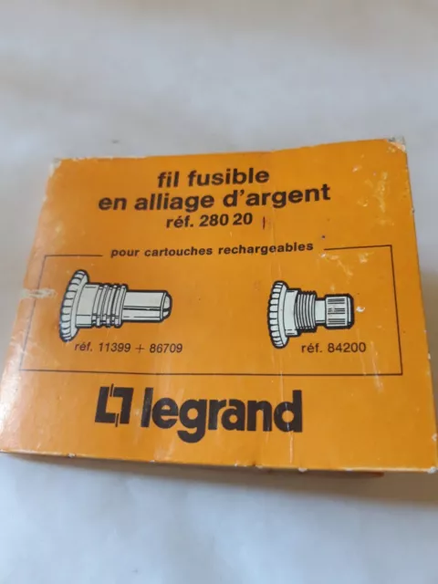 Fils fusibles en alliage d'argent LEGRAND 6A et 10A
