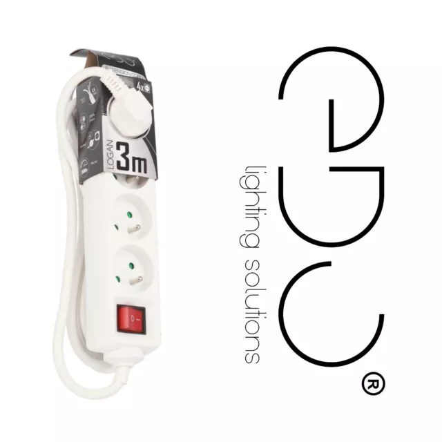 Bloc Multiprise EDO Avec Interrupteur – 3/4/5 Prises, Câble 1,5/3/5m, 3680W