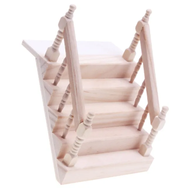 Modelo de muebles escalonados de madera escena en miniatura mini escalera de pasamanos apagada
