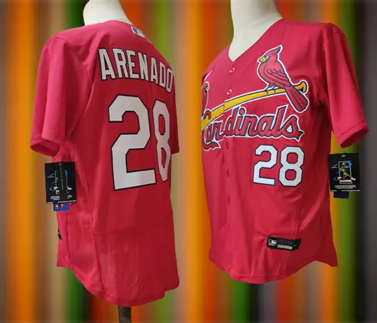 Nolan Arenado #28 St. Louis Cardinals Men's Cream Baseball Jersey Sz  XL