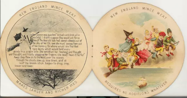 Victorian Die Cut Trade Advertising "FAIRY'S PIE NEW ENGLAND MINCE MEAT" Graphic