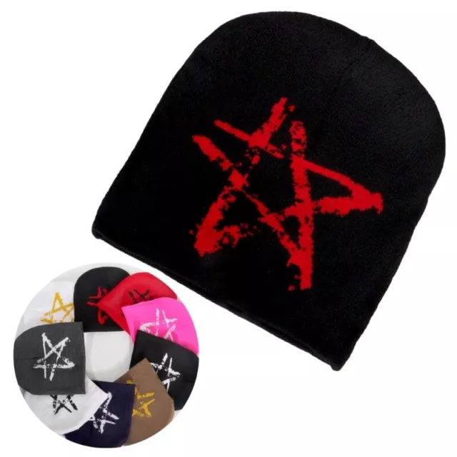 Unisex Skull Hat Halloween Pile Bonnet Star Jacquard Colorful Streetwear 2