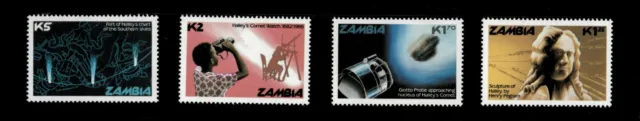 Zambia 1986 - Halley's Comet - Set of 4v - Scott 354-57 - MNH