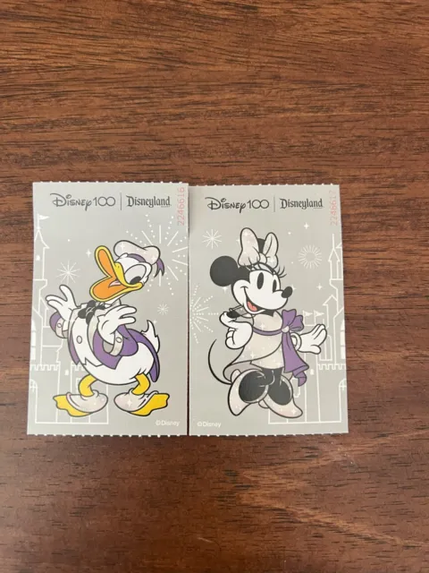 Disney 100 Club 33 park admission tickets 1 day passes Minnie Mouse Donald Duck