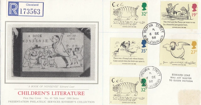 Victoria Lear (110378) CLEARANCE EDWARD Lear Sotheby PPS FDC Victoria St Middlesbro ...