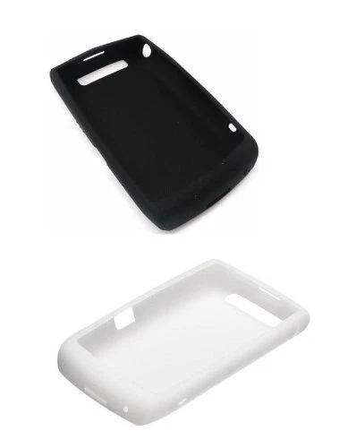 2 Pack - OEM BlackBerry 9520 9550 Storm2 Silicon Skin Case - White & Black