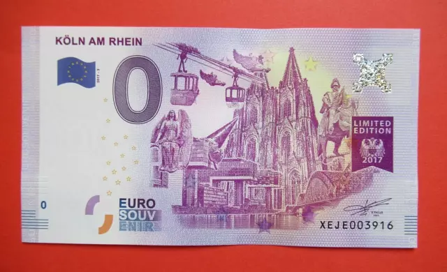 0 Euro Schein "Köln am Rhein" 2017-3 Germany Kölner Dom | Billet € Souvenir