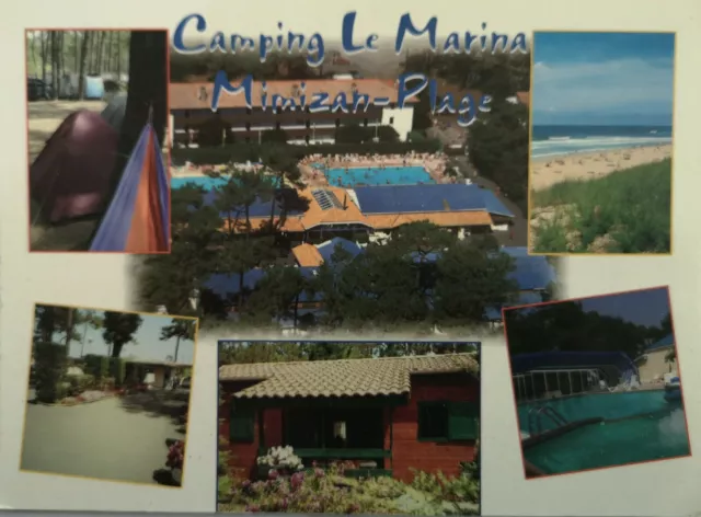 CPM MIMIZAN-plage et le Camping le Marina dept-40