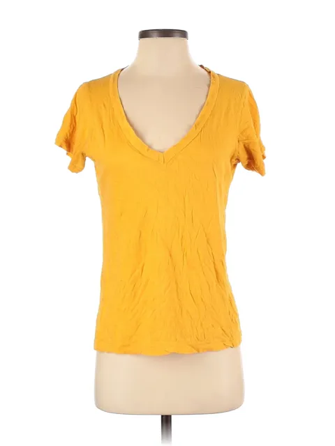 LNA Women Yellow Short Sleeve T-Shirt S