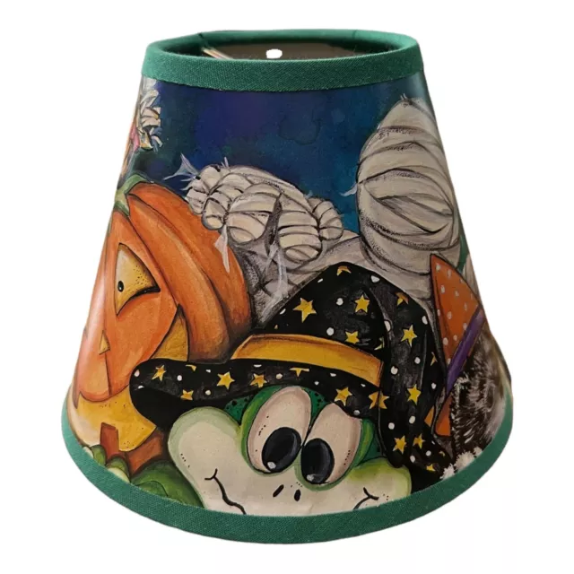 Vintage Halloween Miniature Clip On Lampshade Mummy Skeleton Ghost Grim Reaper