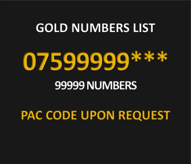 99999 Gold Mobile Number Vip Business Easy Memorable Diamond Phone Sim Card List