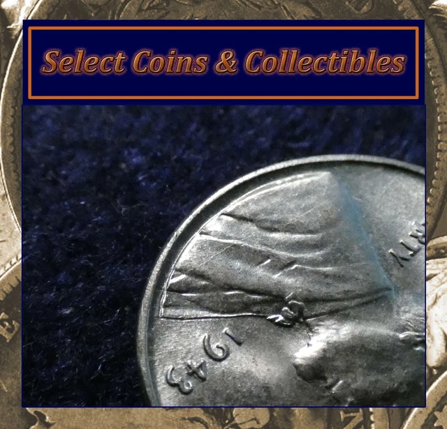 1943-P Lincoln Wheat Cent With Multiple Die Cracks Obverse & Reverse! BU No-519