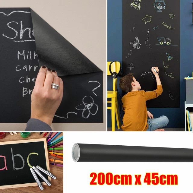LARGE CHALKBOARD WALL Sticker Vinyl 6.5ft Blackboard Chalk Board Decal