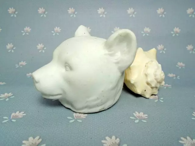 German bisque porcelain Bears head, antique porcelain bottle stoper head, Candy 2