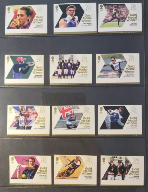 2012 Gb London Olympic Games Gold Medal Winners Set Of 29 Fine Mint Mnh