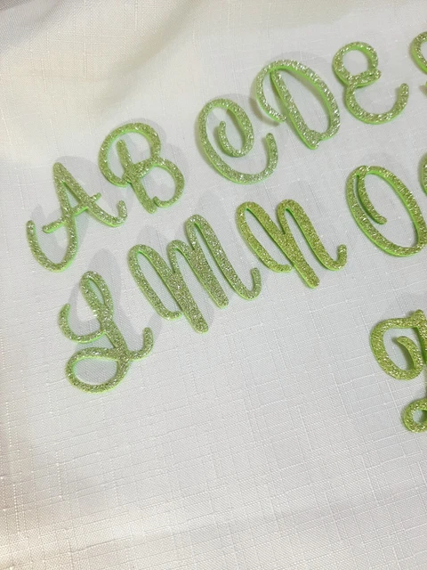 Lettere Alfabeto In Gomma Crepla Glitter Rayher - 130 Pezzi Autoadesivi 3cm - Foto 6