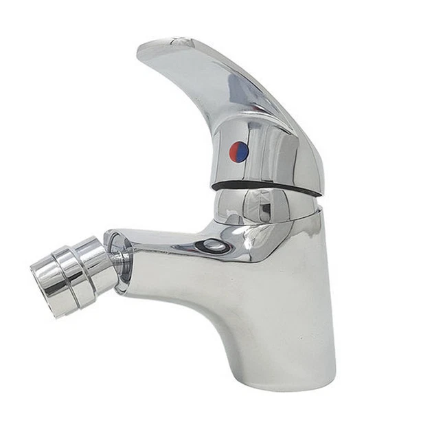 Miscelatore Bidet Rubinetto Cromato Con Flessibili Per Montaggio Bagno