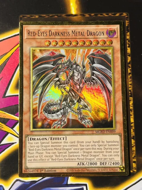 Red-Eyes Darkness Metal Dragon MGED-EN009 Premium Gold Rare 1st Edition Yugioh!