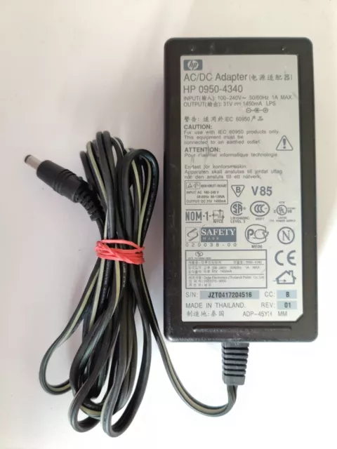 HP 0950-4340 31V 1450mA Printer Power Supply AC/DC Adaptor