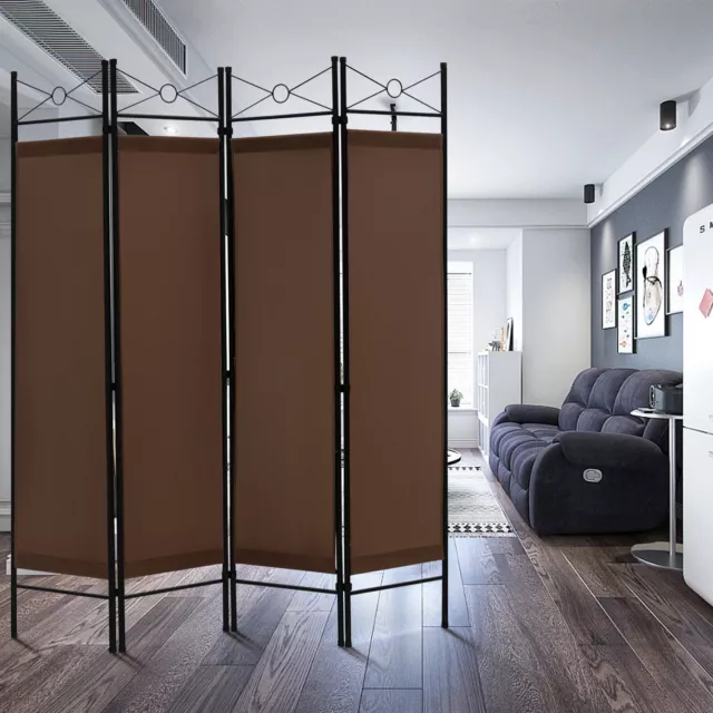 4 Panels Folding Room Divider Lightweight Wall Partition 182CM Privacy Screen